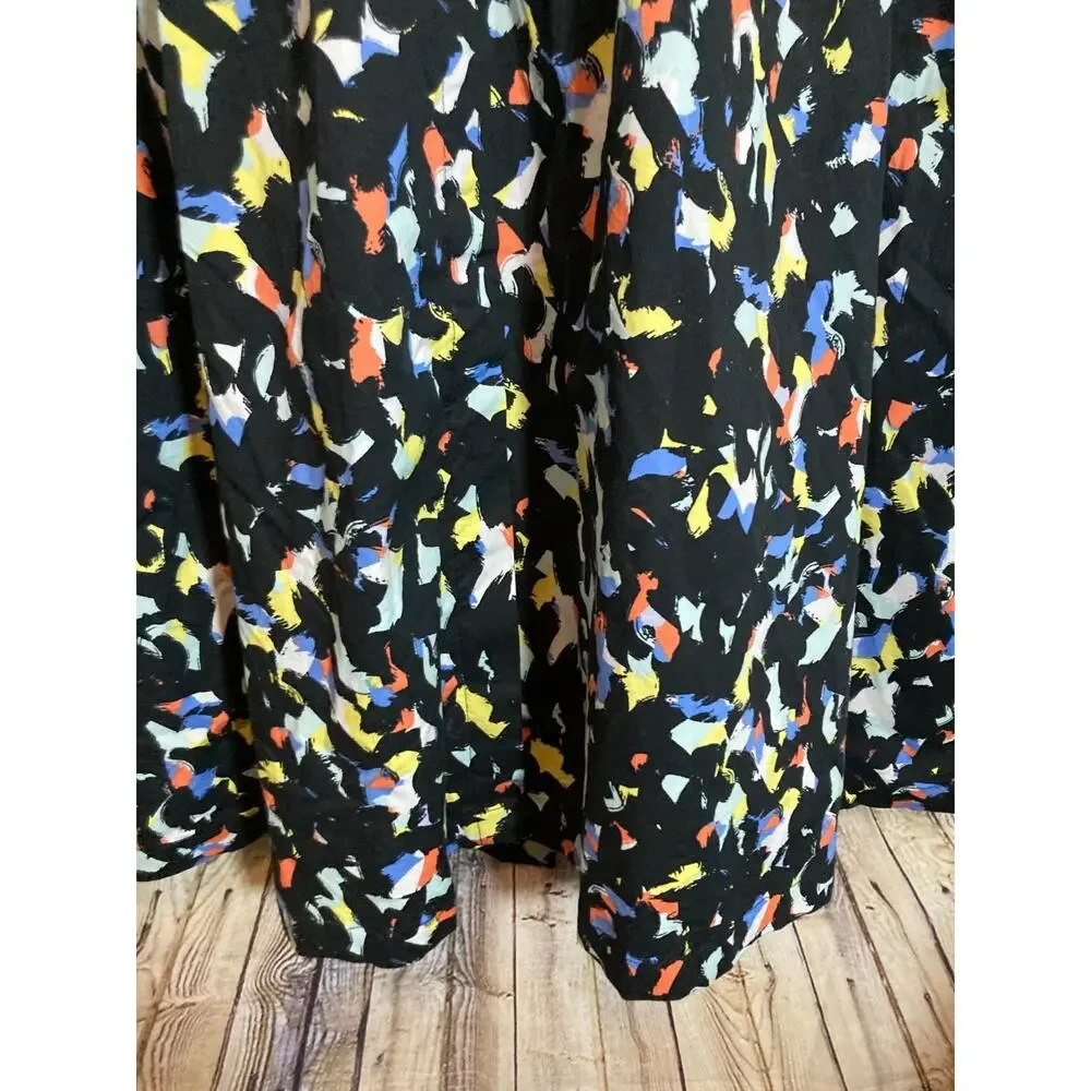 Jason Wu Shirt Dress Womens XS Black Speckled Full Button Front Belted Artsy - Picture 7 of 14